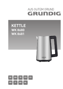 Kullanım kılavuzu Grundig WK 8680 Çaydanlık