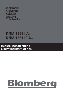 Bruksanvisning Blomberg KNM 1551 IF A+ Kyl-frys