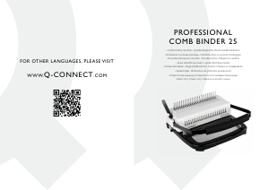 Manual Q-CONNECT Professional Comb Binder 25 Binding Machine