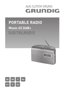 Bruksanvisning Grundig Music 65 DAB+ Radio