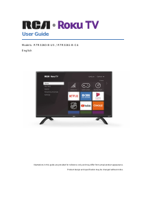 Mode d’emploi RCA RTR3260-B-US Téléviseur LED