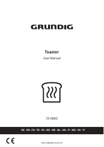 Manuale Grundig TA 5860 Tostapane