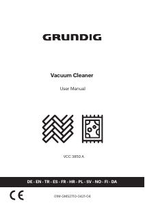 Handleiding Grundig VCC 3850 A Stofzuiger