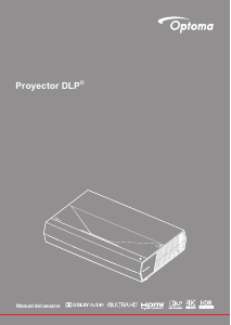 Manual de uso Optoma CinemaX P2 Proyector