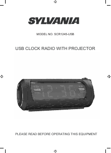 Manual Sylvania SCR1245-USB-PDQ Alarm Clock Radio