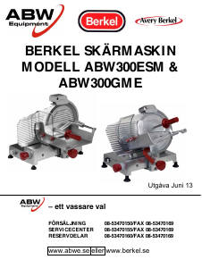Bruksanvisning Berkel ABW300ESM Skärmaskin
