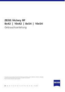 Manual de uso Zeiss Victory RF 8x42 Prismáticos
