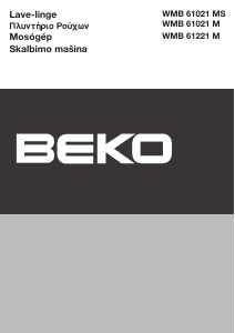 Vadovas BEKO WMB 61021 MS Skalbimo mašina