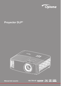 Manual de uso Optoma UHD350X Proyector