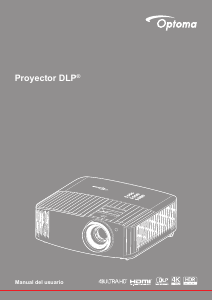 Manual de uso Optoma UHD380X Proyector