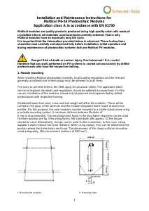 Manual Scheuten Solar P6-54 Solar Module