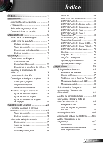 Manual Optoma W319USTire Projetor