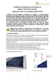 Manual Scheuten Solar P6-54 Vitro Solar Module