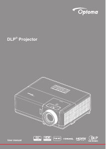 Manual Optoma ZW403 Projector