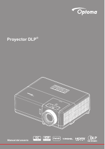 Manual de uso Optoma ZW403 Proyector