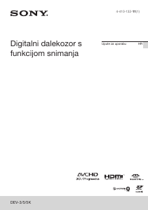 Priručnik Sony DEV-3 Dalekozor