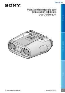 Manuale Sony DEV-30 Binocolo