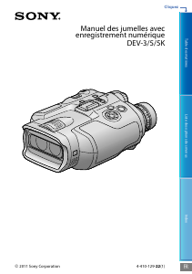 Mode d’emploi Sony DEV-5 Jumelles