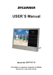 Manual Sylvania SDPF7977-B Digital Photo Frame