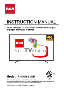Manual RCA RHOS651SM LED Television