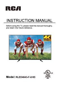 Manual RCA RLED4843-F-UHD LED Television