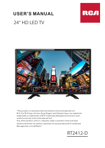 Mode d’emploi RCA RT2412-D Téléviseur LED