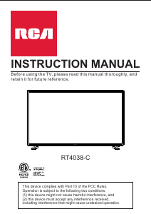 Manual RCA RT4038-C LED Television