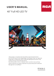 Manual RCA RT4038-G LED Television