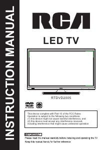 Manual RCA RTDVD2005 LED Television