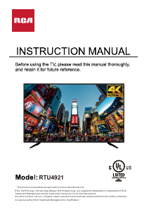 Manual RCA RTU4921-B LED Television