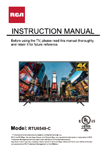Manual RCA RTU6549-C LED Television