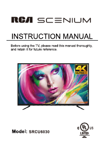 Manual RCA SRCU6030 Scenium LED Television