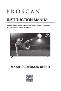 Handleiding Proscan PLDED6536-UHD-D LED televisie