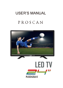 Handleiding Proscan PLED2435A-K LED televisie