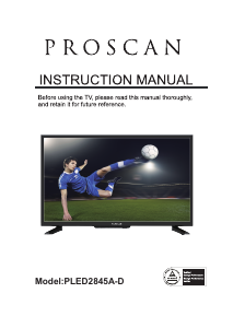 Manual Proscan PLED2845A-D LED Television