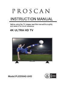 Handleiding Proscan PLED5042-UHD LED televisie