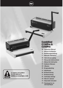 Brugsanvisning GBC CombBind C150Pro Indbindingsmaskine