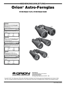 Bedienungsanleitung Orion Astro 20x80 Fernglas