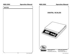 Manual Yamato DKS-3002 Industrial scale