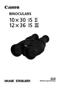 Bedienungsanleitung Canon 10x30 IS II Fernglas