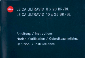 Mode d’emploi Leica Ultravid 8x20 BL Jumelles