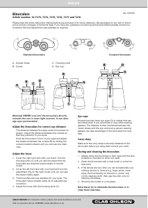 Bruksanvisning Clas Ohlson 34-7273 Kikare