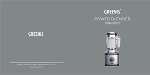 Manual Greenis FGR-9800 Blender
