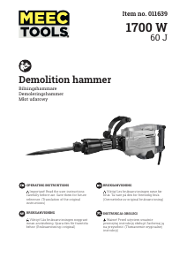 Manual Meec Tools 011-639 Demolition Hammer