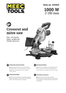 Manual Meec Tools 010-410 Mitre Saw