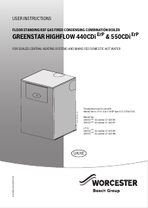 Manual Worcester Greenstar 550CDi Highflow Gas Boiler