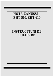 Manual Zanussi ZHT510B Hotă