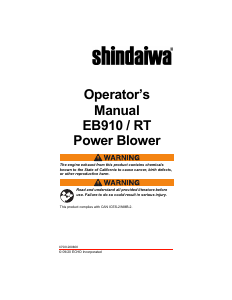 Manual Shindaiwa EB910/RT Leaf Blower