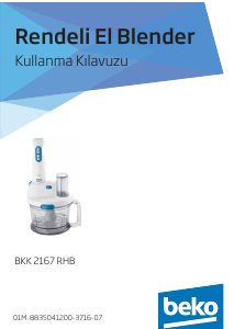 Kullanım kılavuzu BEKO BKK 2167 RHB Mutfak robotu