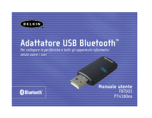 Manuale Belkin F8T003 Adattatore Bluetooth